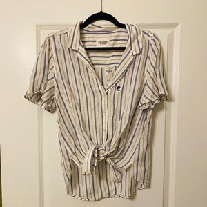 Short-Sleeve Resort Boyfriend Shirt